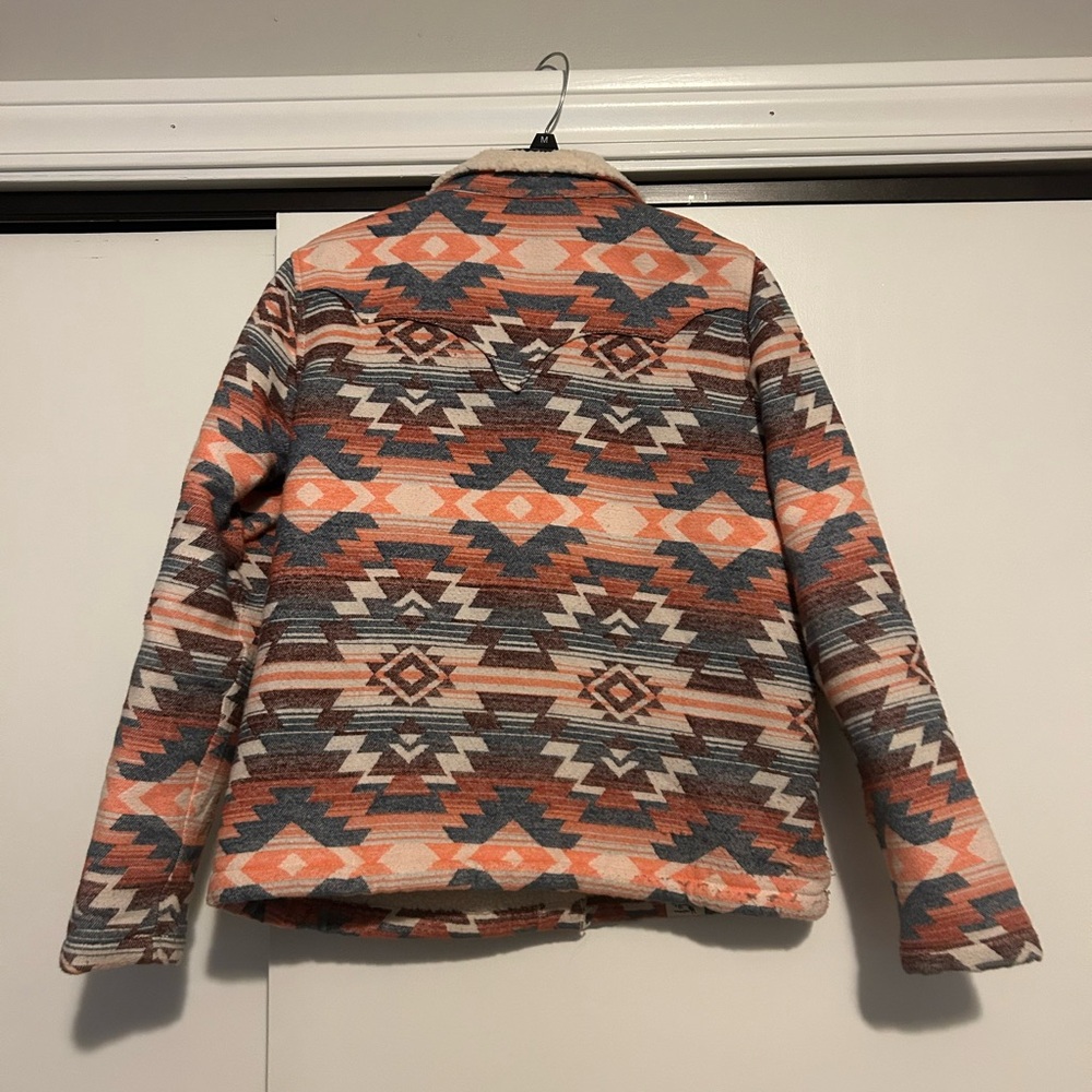 Women's Aztec Pattern Jacket - Multicolor - image 4